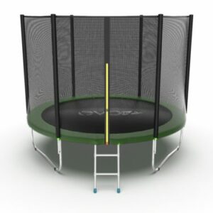 6 - EVO JUMP External 10ft (Green) Батут с внешней сеткой и лестницей, диаметр 10ft (зеленый).