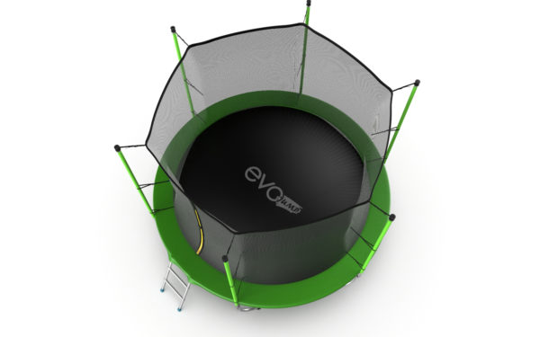 5 - EVO JUMP Internal 10ft (Green) Батут с внутренней сеткой и лестницей, диаметр 10ft (зеленый).