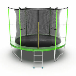 2 - EVO JUMP Internal 10ft (Green) Батут с внутренней сеткой и лестницей, диаметр 10ft (зеленый).