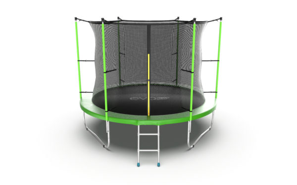 1 - EVO JUMP Internal 10ft (Green) Батут с внутренней сеткой и лестницей, диаметр 10ft (зеленый).