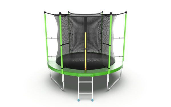 1 - EVO JUMP Internal 8ft (Green) Батут с внутренней сеткой и лестницей, диаметр 8ft (зеленый).