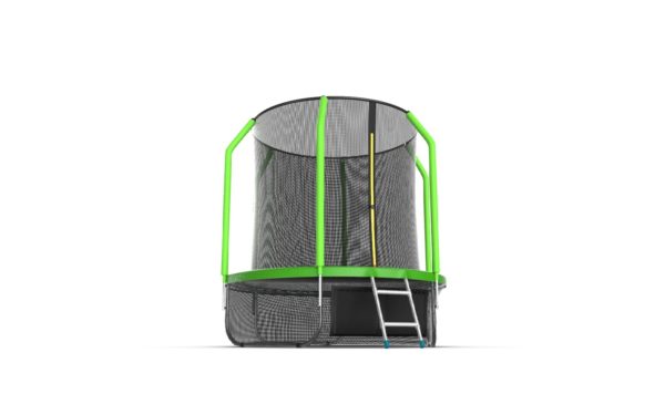 6 - EVO JUMP Cosmo 6ft (Green) + Lower net. Батут с внутренней сеткой и лестницей, диаметр 6ft (зеленый) + нижняя сеть.
