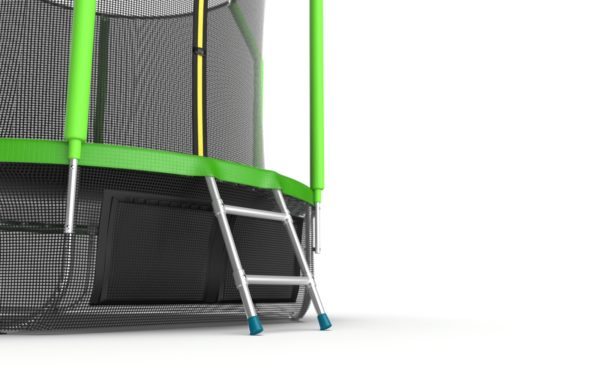 2 - EVO JUMP Cosmo 8ft (Green) + Lower net. Батут с внутренней сеткой и лестницей, диаметр 8ft (зеленый) + нижняя сеть.