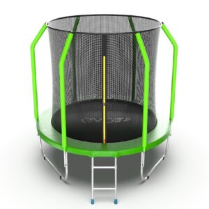5 - EVO Jump Cosmo 6ft (Green) Батут с внутренней сеткой и лестницей, диаметр 6ft (зеленый).
